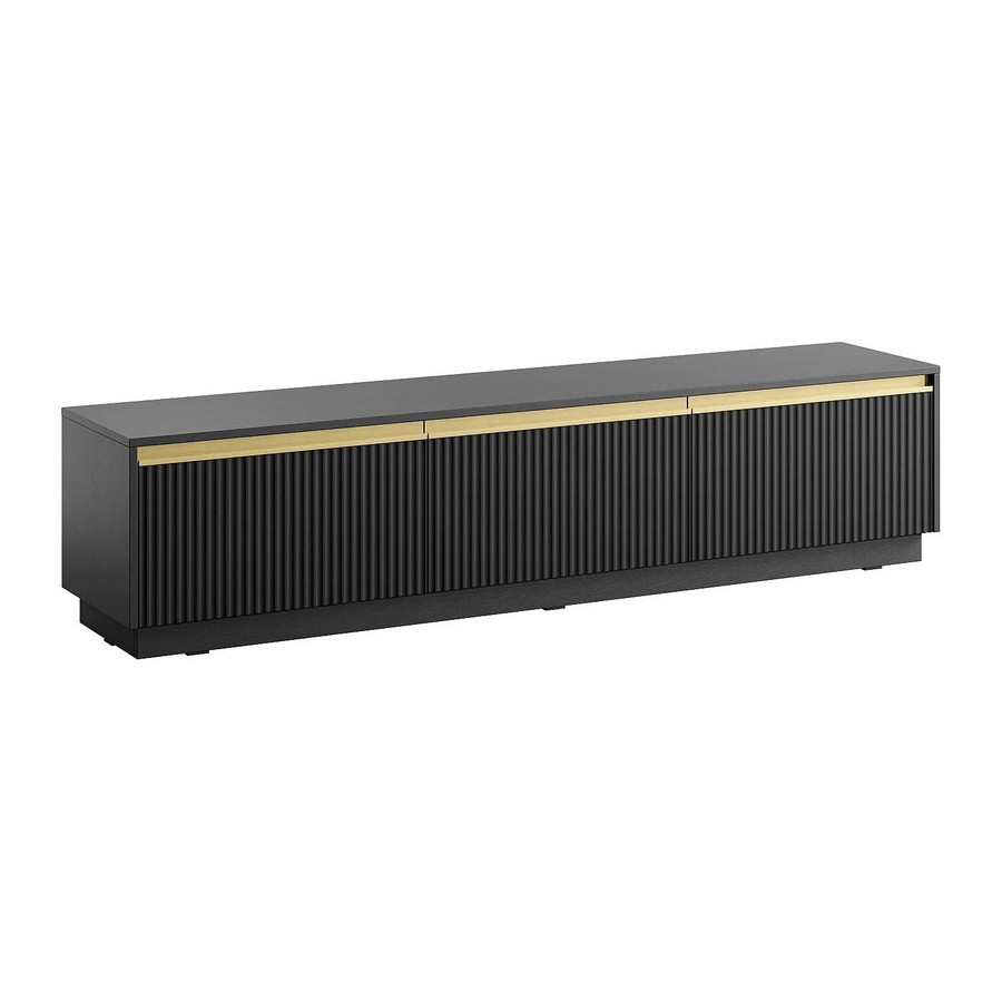 Posinia TV-Hängeschrank Modern in Schwarz und Gold, Breite: 181,5 cm - Bild 2