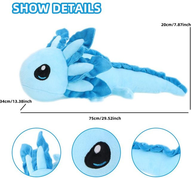 Kidsly Axolotl Weighted Plüsch, Plüschtier, Blau, ab 3 Jahre - Bild 1