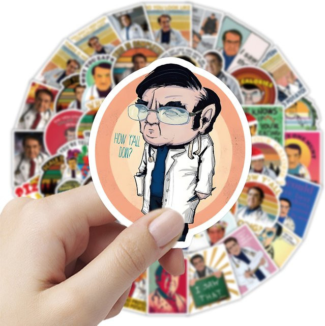 Lustige Meme Aufkleber Doctor Dr Now Cartoon Sticker für Notebook, Wasserflasche und Telefon, Mehrfarbig - Bild 1