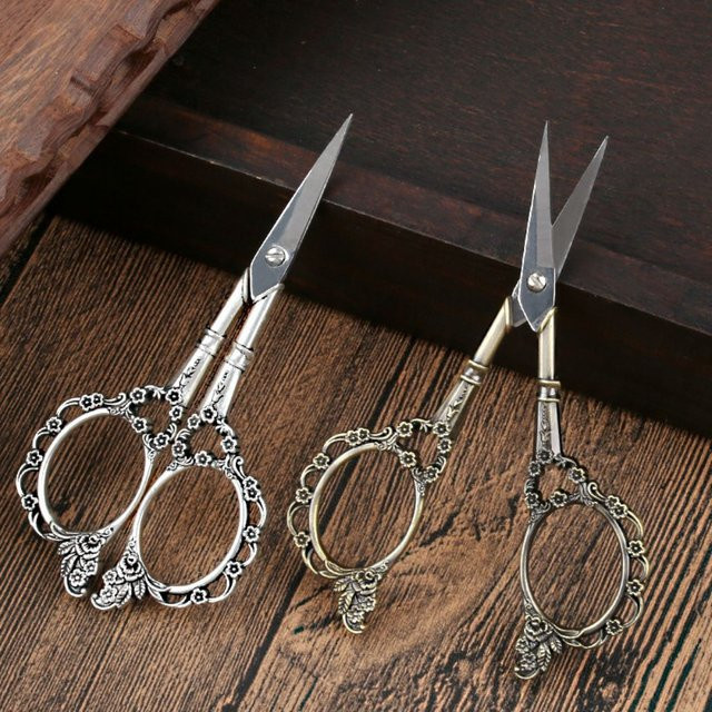Edelstahl Teebeutel-Schneider im Vintage-Design in Gold oder Silber - Bild 1