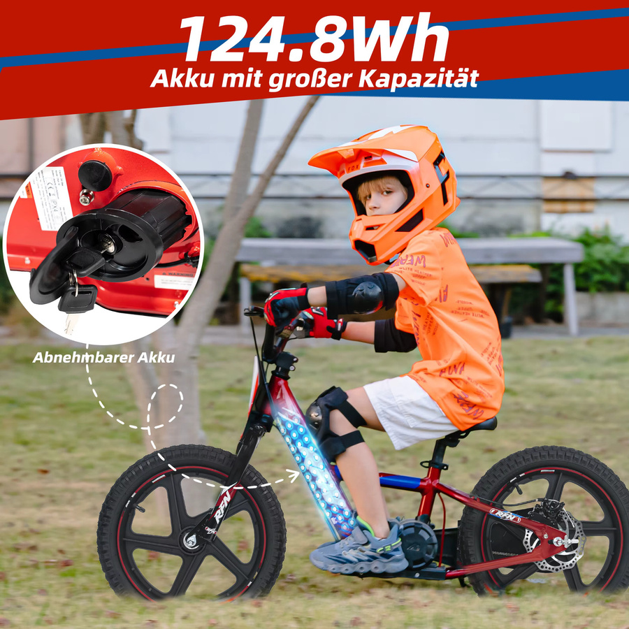 Vankel Kinder Elektro-Dirtbike, Rennmotorrad, ab 4 Jahre - Bild 3