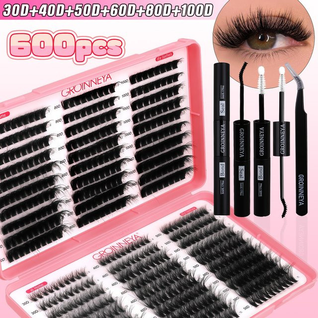 GROINNEYA DIY Wimperncluster-Set, Unisex - Bild 1
