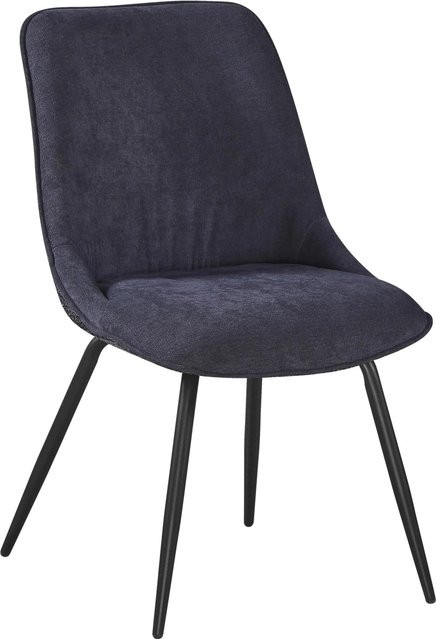 Mömax Stuhl Nova Grau mit Stoffbezug und Metallgestell, B/T/H: 61 x 51 x 85 cm - Bild 1