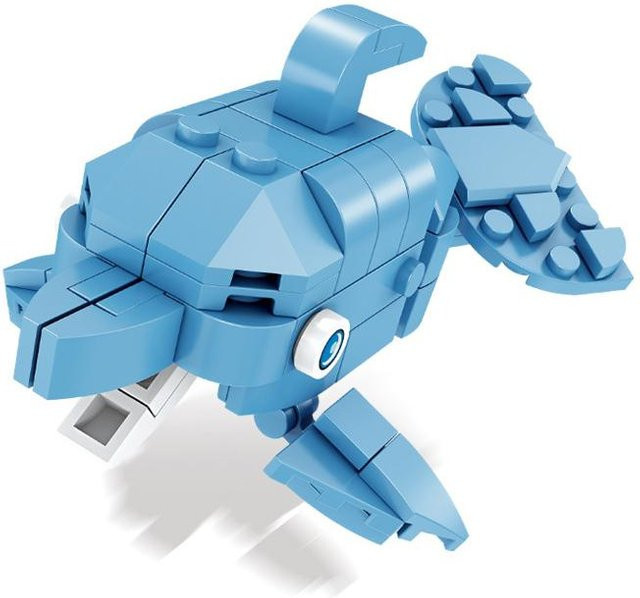 DBPALY Unterwasserwelt Meerestiere Bausteine Hai Krabbe Krake Qualle Figuren Modell Bausteine ab 3 Jahren - Bild 1