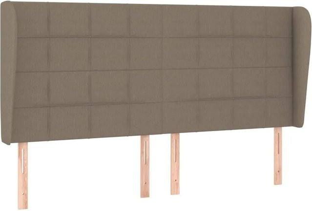 vidaXL Kopfteil mit Ohren in Beige, Stoff, B: 163 cm, T: 23 cm, H: 118/128 cm - Bild 1
