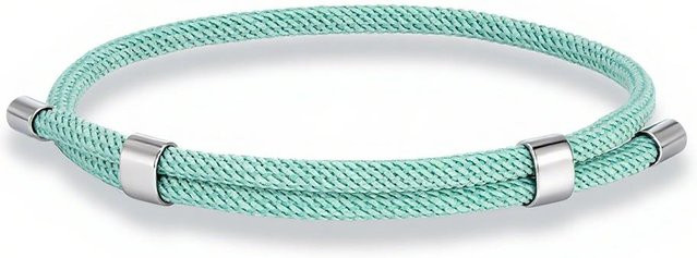 Armband Marine Seil, 3mm, Stahl Schließe, minze, grün, Unisex - Bild 1
