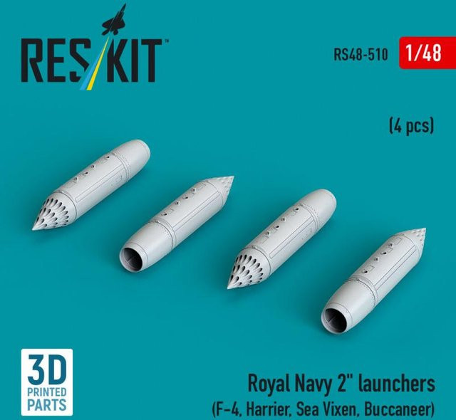 ResKit Models Royal Navy 2 launchers, 4-teiliges Set, 3D Printed - Bild 1