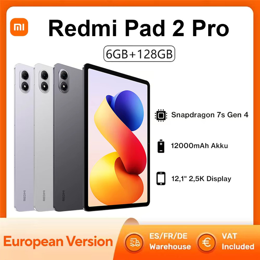 Xiaomi Redmi Pad 2 Pro Tablet in Grau mit 6 GB RAM, 128 GB Speicher, 12,1 Zoll 2,5K Display, Snapdragon 7s Gen 4 Prozessor und 12000mAh Akku - Bild 2