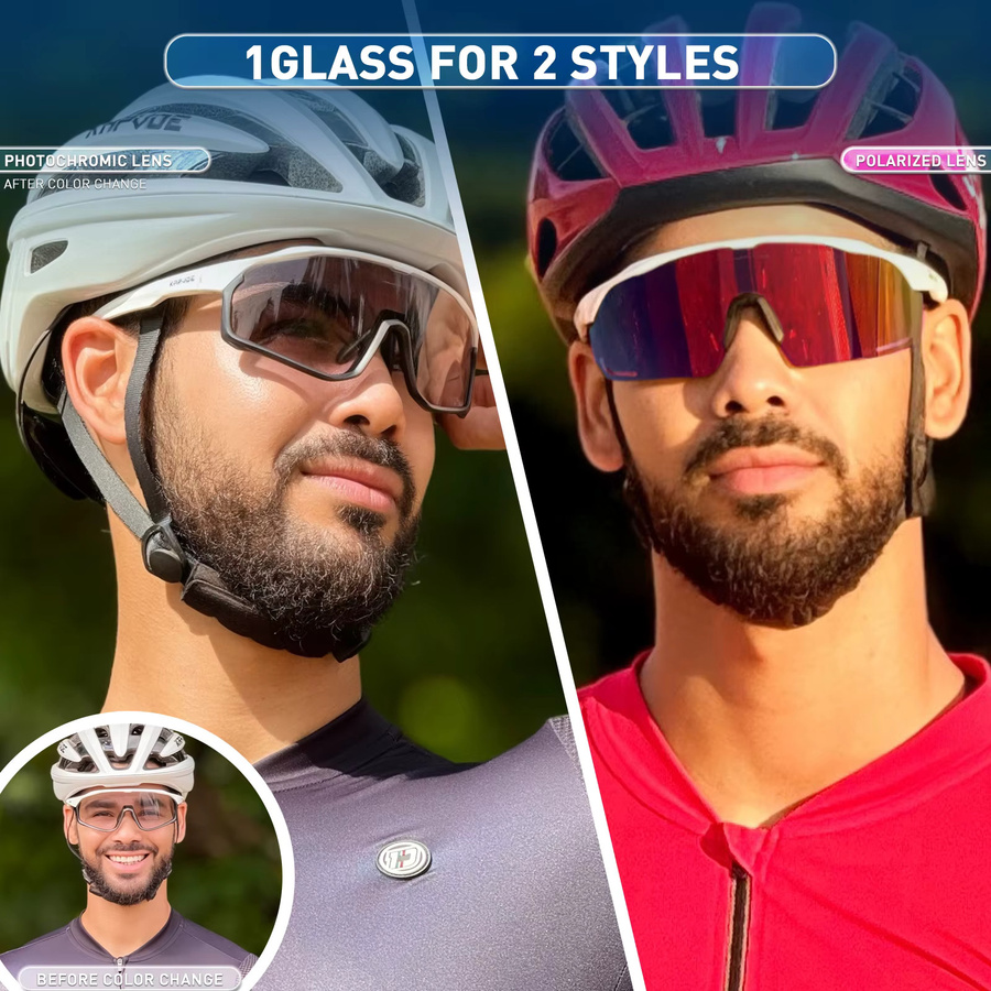Kapvoe Sportsonnenbrille, Unisex, Vollrand, Black, Kunststoff - Bild 3