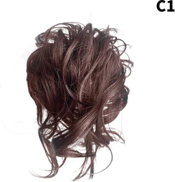 Love Home Garden Haarknoten Damen, Haarverlängerung Scrunchie, Black - Bild 1