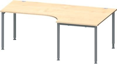 Schäfer Shop Genius Winkelschreibtisch MODENA FLEX 90 Grad mit Ansatz rechts, Breite: 200 cm, Farbe: Ahorn/Anthrazit - Bild 1