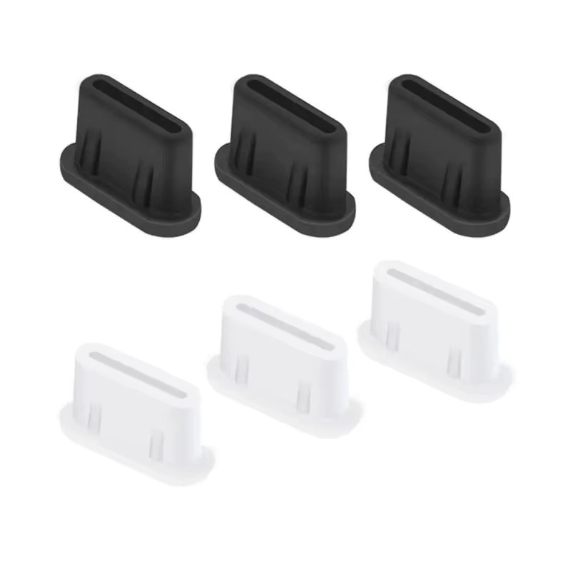 DJI Silikon-Staubsteckerabdeckung für Mini 3 Pro und Mini 4 Pro RC-Controller in Schwarz mit USB-C-Ladeanschlussschutz - Bild 2