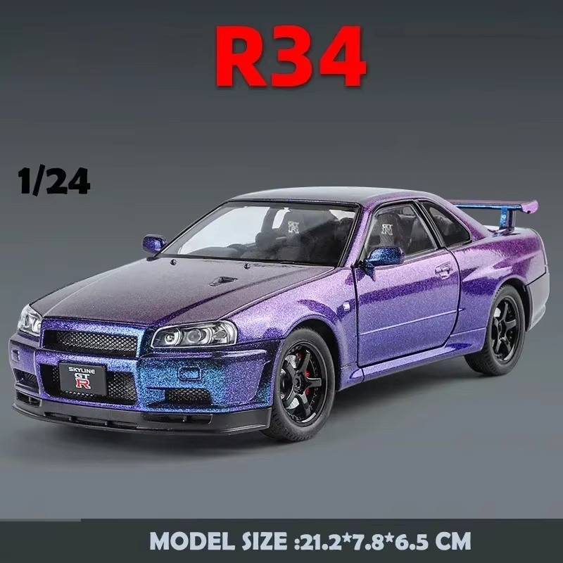 WELLY Fast & Furious Skyline R34 Modellauto, 1:24, mit Licht und Sound - Bild 3