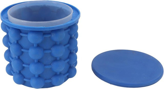 CosyHome Silikon-Eiswürfelbehälter mit Deckel in Blau - Bild 1