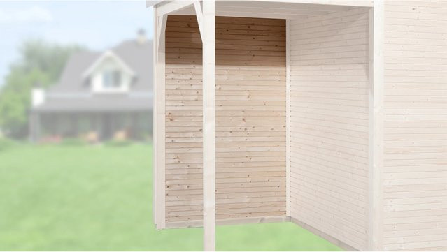 WEKA Rückwandpaket für WekaLine Designhaus 172 aus Holz in Natur/Beige, Breite: 150 cm - Bild 1