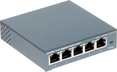 TP-Link TL-SG105 Netzwerk-Switch mit 5 GBit/s Ports, B: 99,8 mm, T: 98 mm, H: 25 mm, Silber/Grau - Bild 2