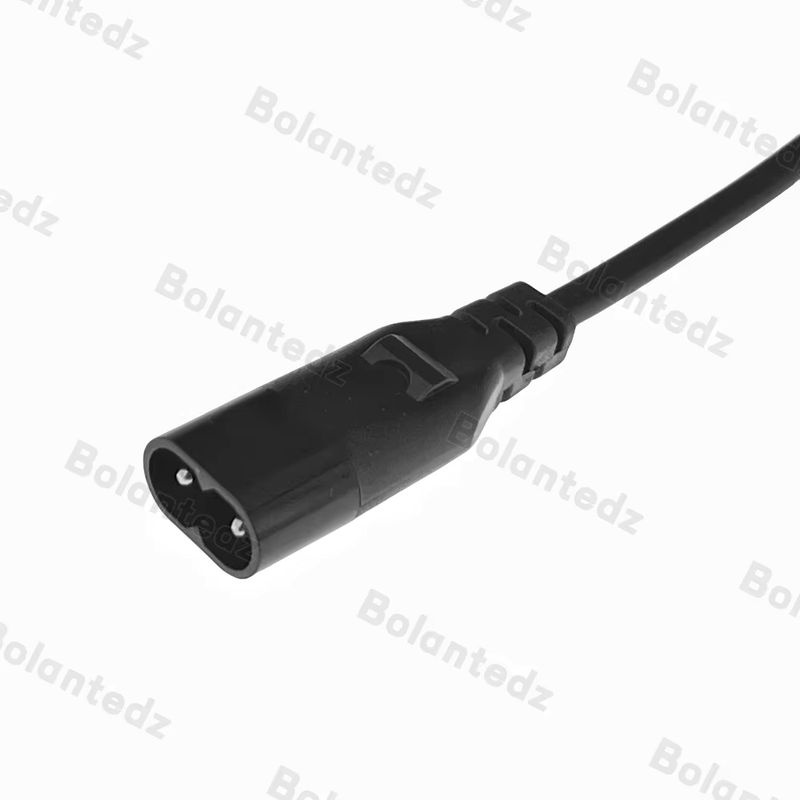 Bolantedz Adapter Konverter Kabel C7 auf C8, IEC320 C7 Buchse auf C8 Stecker Verlängerungskabel, Länge: 30 cm - Bild 2