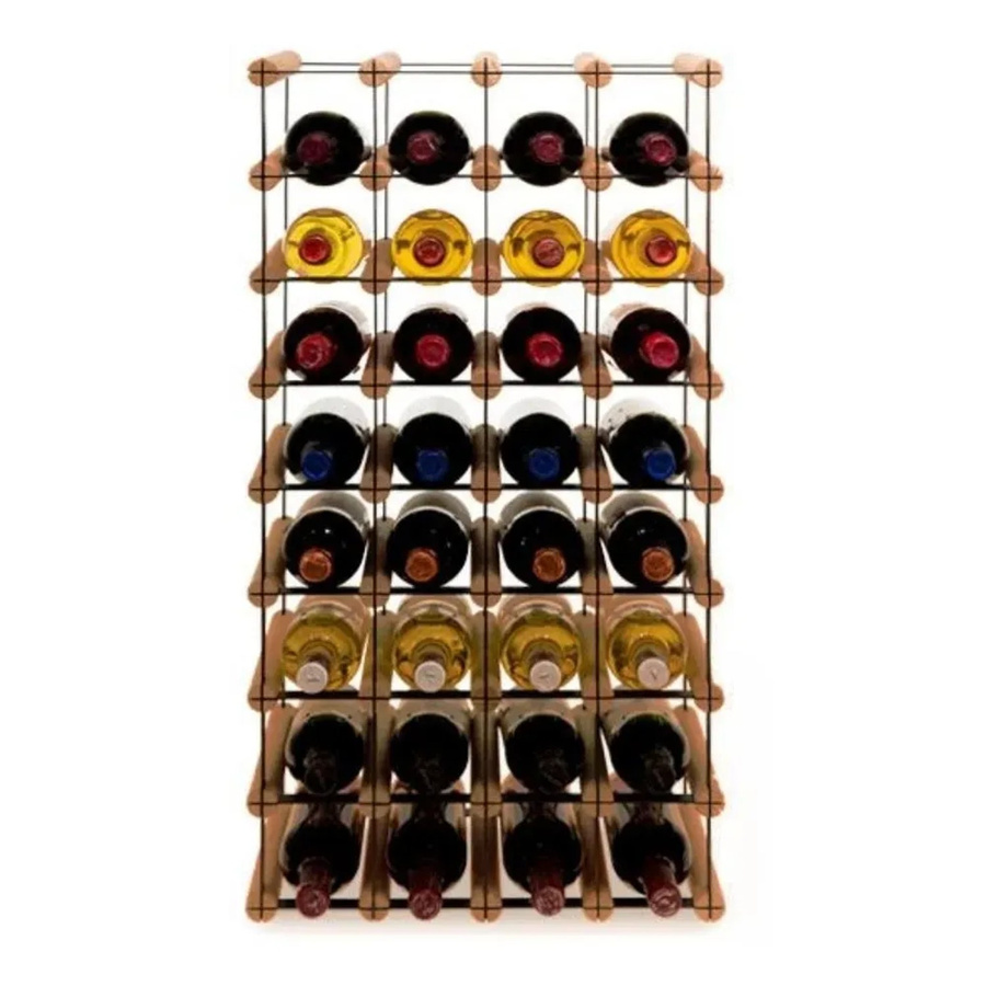 PROREGAL Modulares Weinregal Vinotega Mod aus massivem Kiefernholz, Braun geölt, H x B x T: 82,5 x 42,5 x 24,5 cm - Bild 2