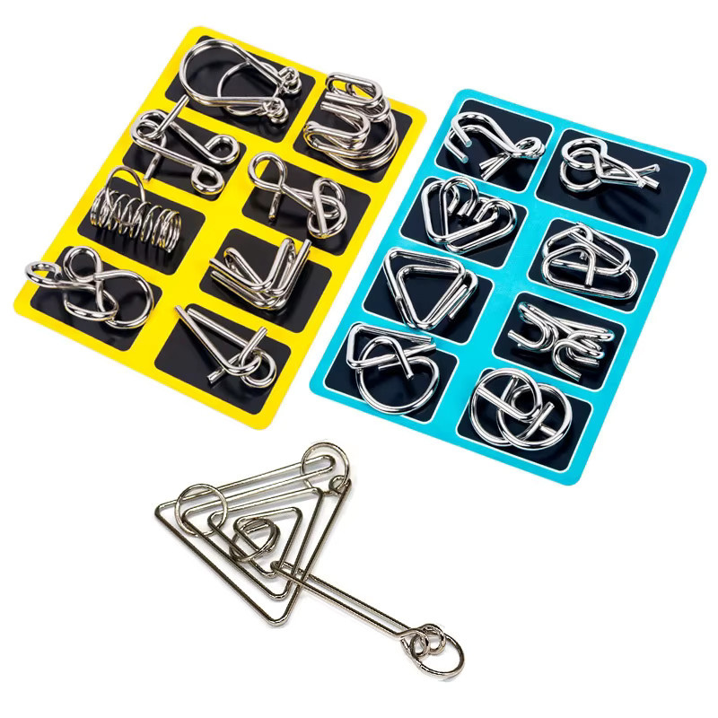 TOBEFU Montessori Puzzle Draht Metall 8-teiliges Set - Bild 2