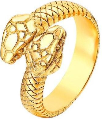 FOXANRY Jewelry Schlangenring Edelstahl, Gold, Unisex, Punk - Bild 1