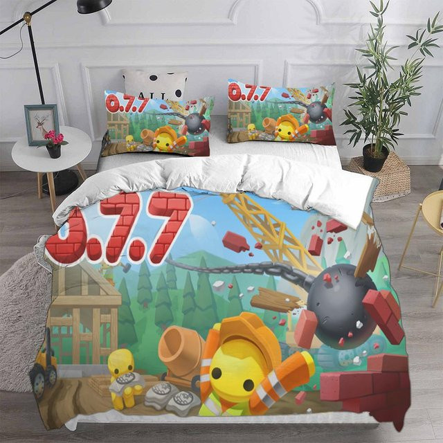 Wobbly & Life Bettwäscheset mit Anime-Motiv, 2-3 Teile bestehend aus Bettbezug und Kissenbezug, Mehrfarbig, B/B: 228 x 228 cm - Bild 1