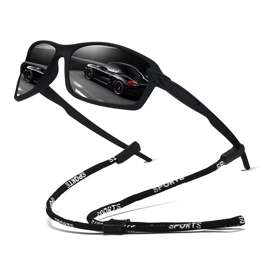 WSZ Sportsonnenbrille, Vollrand, Kunststoff, Schwarz, Unisex - Bild 2