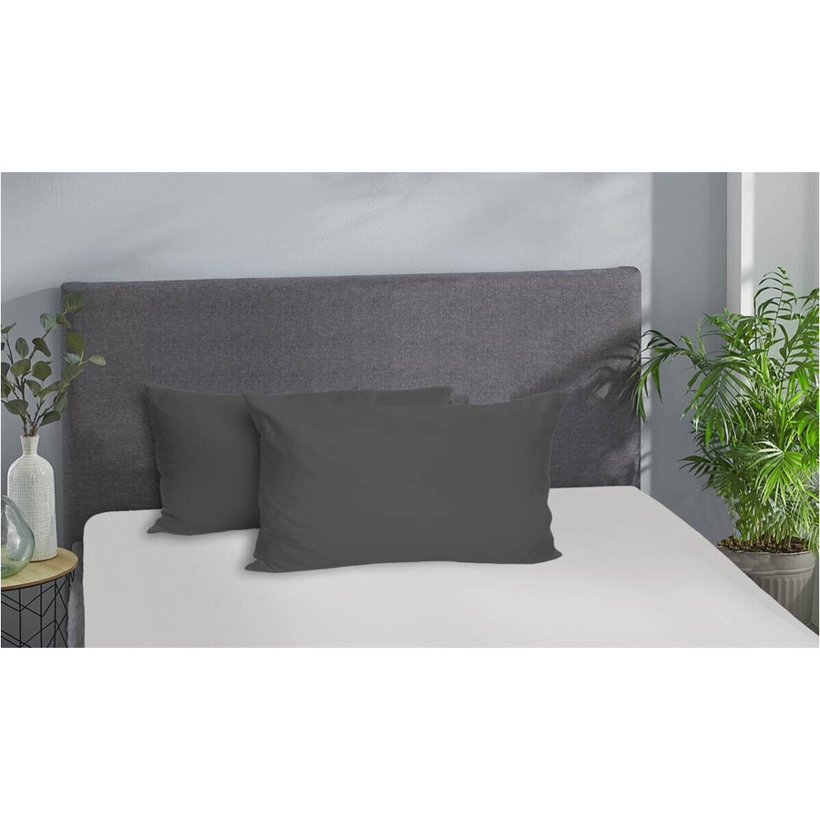 Pocoline Kissenbezug Jersey aus Baumwolle in Anthrazit mit Reißverschluss B/L: 80 x 80 cm - Bild 2