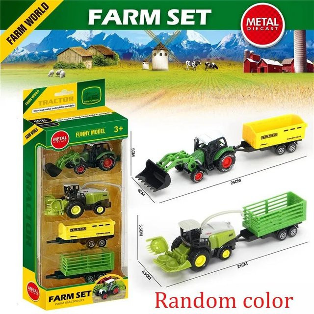 Linyi toy car Bauernauto Mähdrescher Traktor, Spielzeugauto, Gelb, Metall, ab 14 Jahre - Bild 1