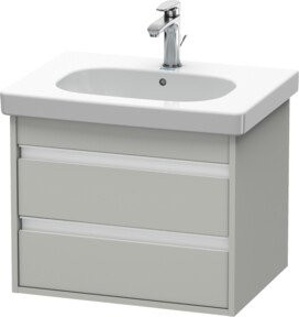 Duravit Waschtischunterschrank Ketho in Betongrau mit 2 Schubladen, wandhängend, B: 60 cm, T: 45,5 cm, H: 48 cm - Bild 1