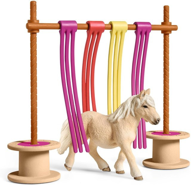Schleich Pony Flattervorhang Spielfiguren-Set, Tiere, Kunststoff, Bunt / Mehrfarbig - Bild 1