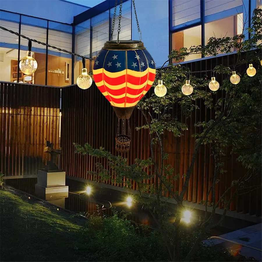 A71Z Solar-Heißluftballon Solarlaternen zum Aufhängen für Garten und Terrasse in Multicolor - Bild 4