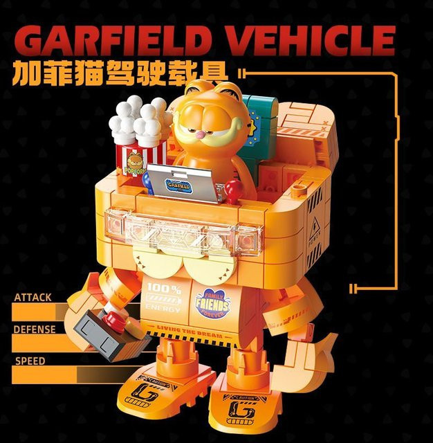 Garfield Mecha Fahrzeug-Bausatz, Bausteine - Bild 1