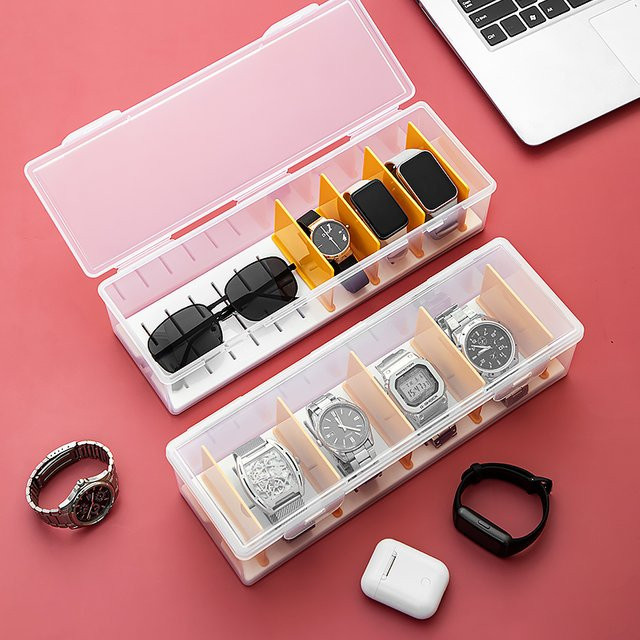 Uhren Aufbewahrungsbox Aluminium, Transparent, Unisex - Bild 1
