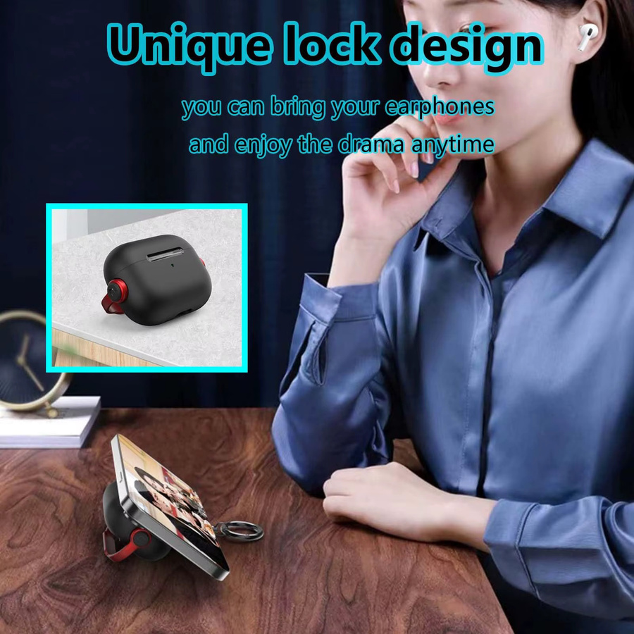 Stoßfeste Armor TPU Schutzhülle für Apple AirPods Pro 2, Pro 3, Pro 1, Pro 2 Gen, AirPods 4, 3, 1 in Schwarz und Orange - Bild 4