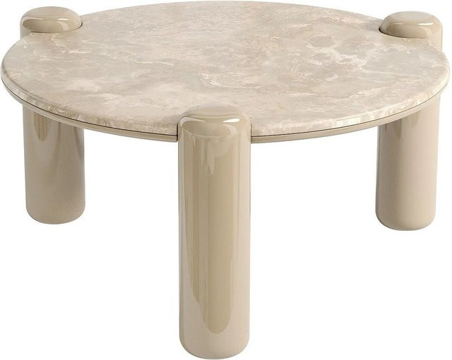 Couchtisch Narodi von Vente-unique in Beige aus MDF und Marmor, Breite: 90 cm, Tiefe: 40 cm - Bild 1