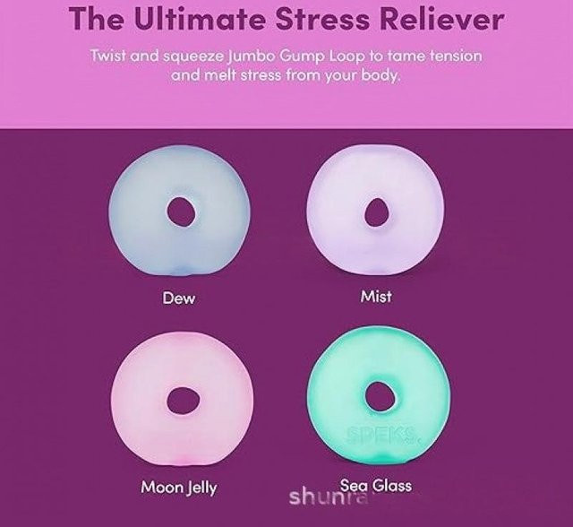 Gump Extra Großer Ring Gel Stressabbau Ball, violett, 1-teiliges Set - Bild 1