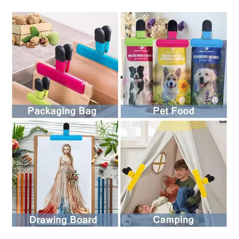 Lebensmittelbeutel-Clips aus Kunststoff in Grün und Multicolour für Chip-Beutel, Snacks und Brotverpackungen, 1 Stück - Bild 6