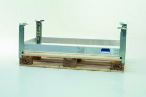 HMH Palett Stack Pro klappbarer Eckträger aus Aluminium in Silber, B/T/H: 122 x 82 x 33-49 cm - Bild 1