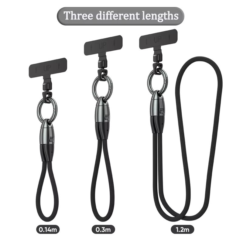 AUFU USB-C auf USB-C Kabel 240W Schnellladekabel mit Schlüsselanhänger Lanyard in Schwarz - Bild 5