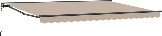 vidaXL Markisenrahmen Beige mit Polyester-Tuch und PU-Beschichtung, B: 450 cm, T: 300 cm - Bild 1