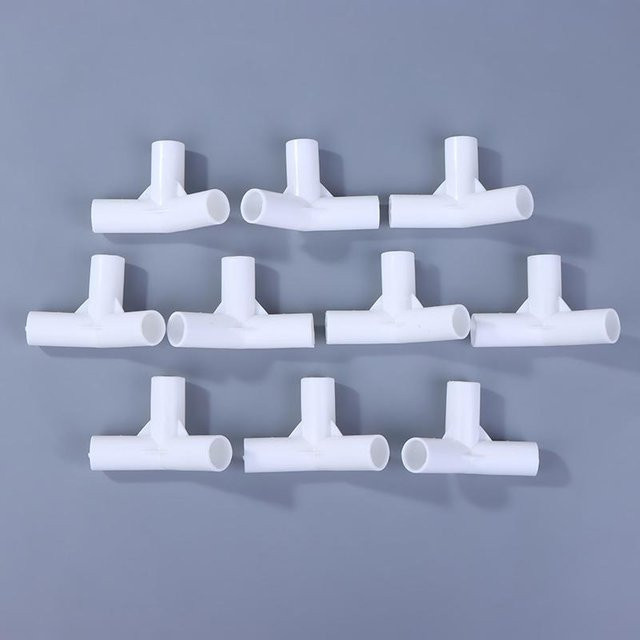 Chanyix Rohranschluss Set aus Kunststoff in Weiß, 10 Stück, 12 mm Durchmesser für DIY Regale, Zelte und Kleiderschränke - Bild 1