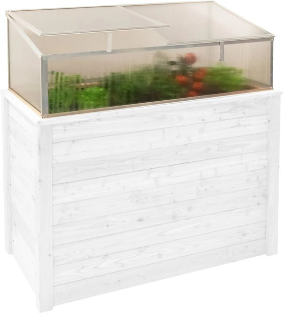 Westmann Frühbeetaufsatz Genus 100 in Silber, passend für Hochbeet Klassik 100 zur Anzucht empfindlicher Pflanzen, B/T/H: 62 x 95 x 41 cm - Bild 1