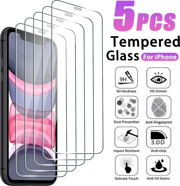 Panzerglasfolie Displayschutz für Apple iPhone Modelle in Transparent - Bild 1