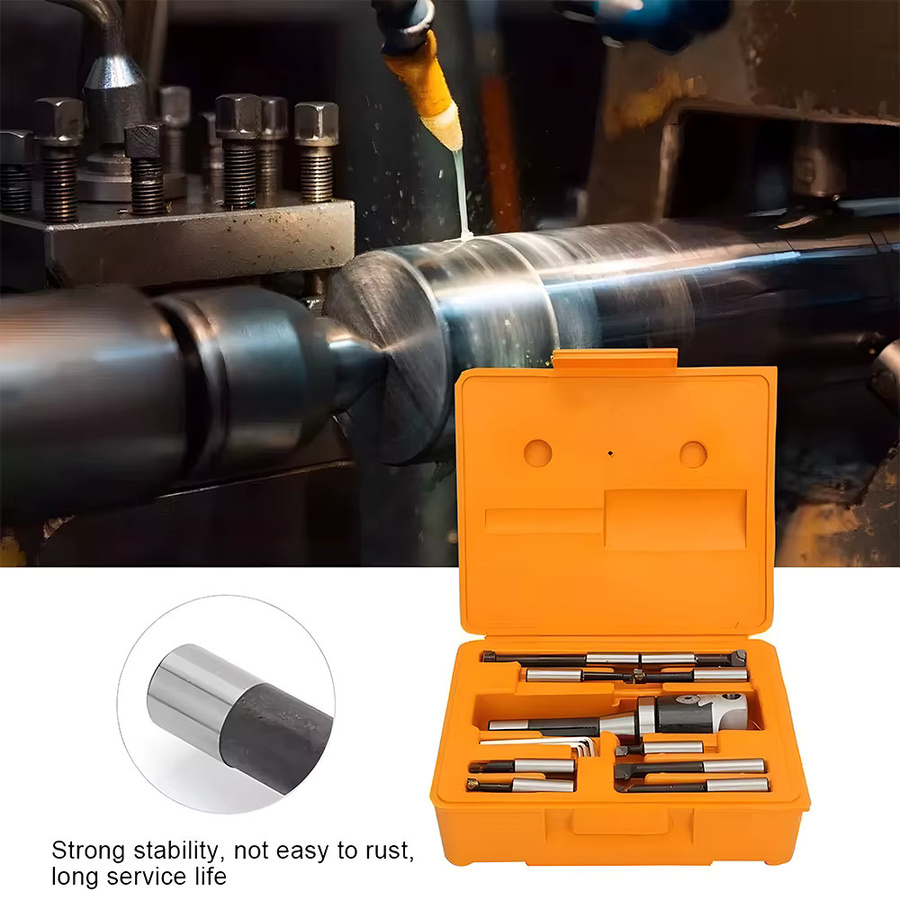 Podofo 9-teiliges Bohrstangen-Set 12 mm in Silber für Fräsmaschinen mit MT2-M10 Bohrkopf-Sätzen - Bild 4