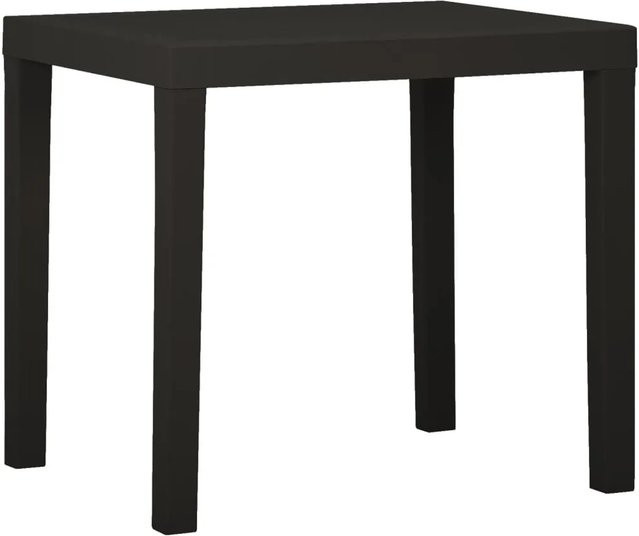 vidaXL Gartentisch aus Kunststoff in Anthrazit, B/T/H: 79 x 65 x 72 cm - Bild 1
