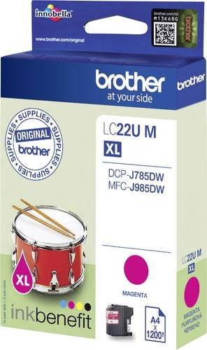 Brother Original Druckerpatrone LC-22UM Tinte Magenta für DCP-J785DW und MFC-J985DW - Bild 1