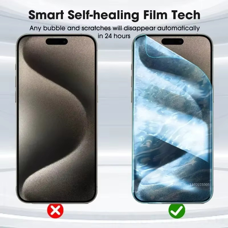 4 Stück DIXSG High Definition Hydrogel Displayschutzfolien für iPhone 17 16 15 Pro Max 16e 15 Plus 14 13 12 11 Pro XR XS Max, transparent - Bild 3