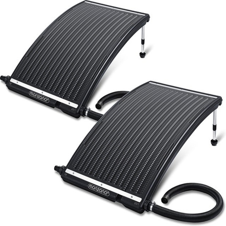 Monzana Solar-Poolheizung 2er-Set in Anthrazit, B/T/H: 110 x 69 x 14 cm