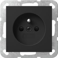 Gira Steckdose System 55 mit Erdungsstift, 16 Ampere, 250 Volt, erhöhter Berührungsschutz, Schwarz, IP20 - Bild 1