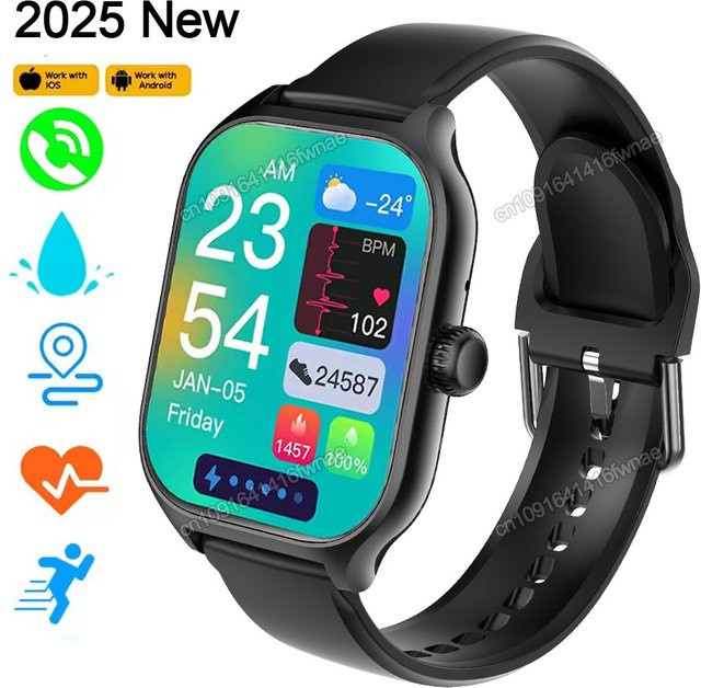 Ola Esporte Smartwatch, 2,01 Zoll, Gold, Silikon, Unisex - Bild 1